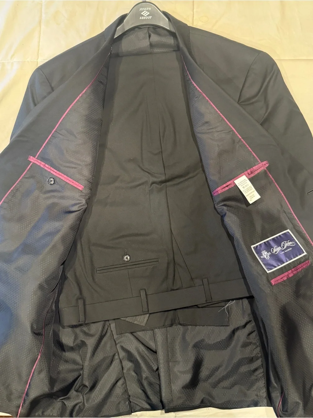 Sean John Black Double-Breasted Men's Suit Jacket